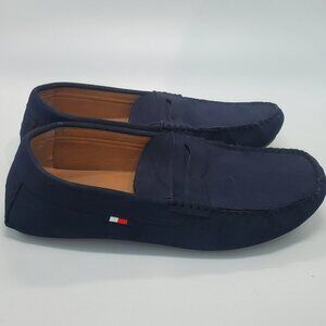 Tommy Hilfiger Blue Suede Moc Penny Loafer Boat Shoe Men's Size 9.5
